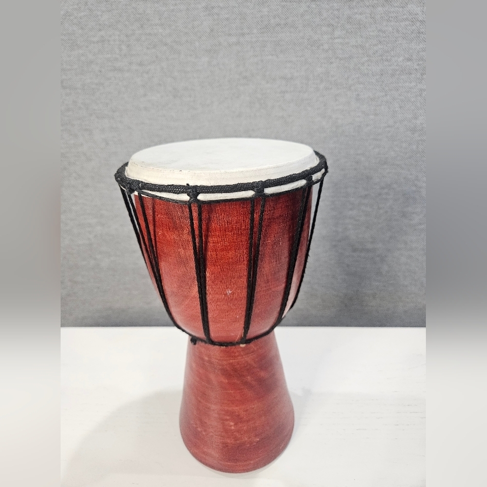 Bongo Drum. Leather skin top & wood music instrument. Drums Percussion Band - Picture 3 of 9
